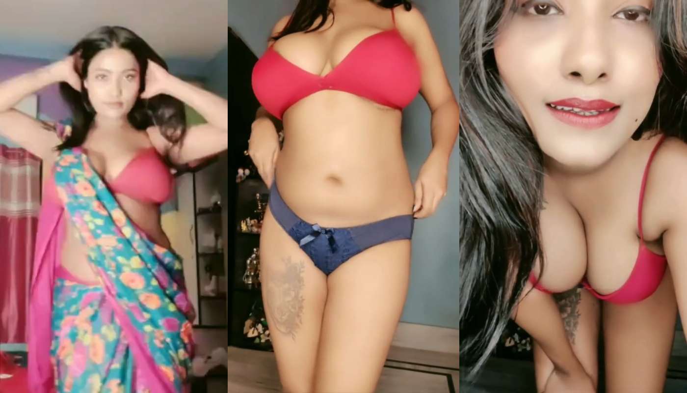 Rooh aka Killer aka Butterfly Teasing in Bra Panties on Tango With Full Face Show