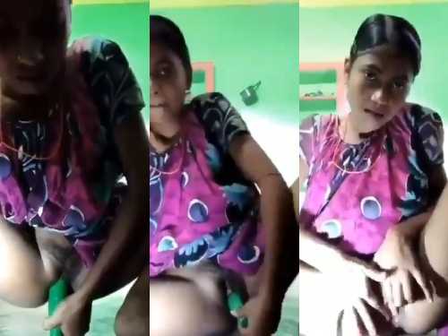 Horny Girl Chut Me Tel Ka Botal Dalte Hue MMS Sex Video