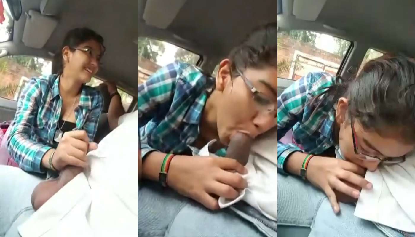 Chasmis ladki Ne Gari Ke Andar Boss Ka Chota Sa Land Chusa