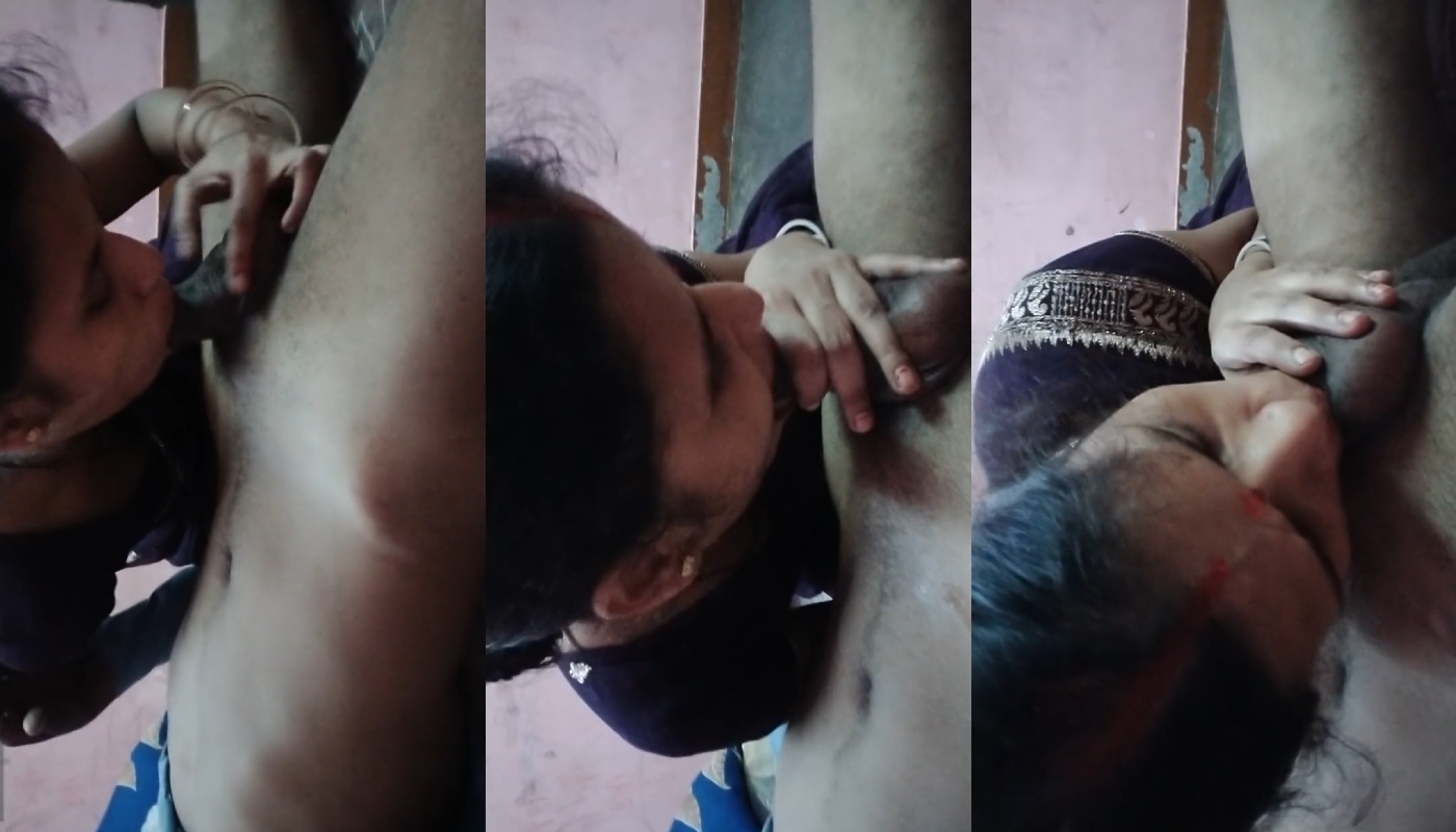 Gaon Ki Patli bhabhi Ne Pati Ka Lamba Mota Lund Chusa Gale Tak Ghusake Chusa