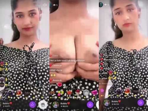 Sexy Bubbly Shows Big Boobs on Tango With Face