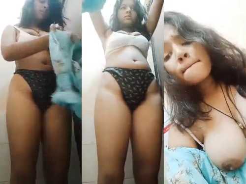 Horny booby girl moaning hard fingering pussy