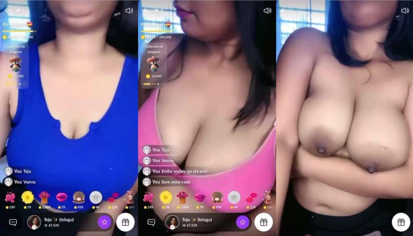 Teju (telugu) Showing Big Boobs on 121 Tango Live