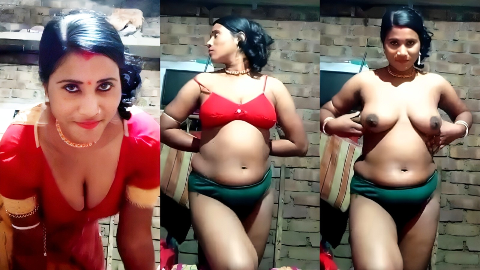 Village bhabhi stripping bra and viral boobs show