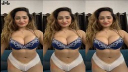 Aditi Mistry Live In Sofa With White Panty Blue Bra Hot Video