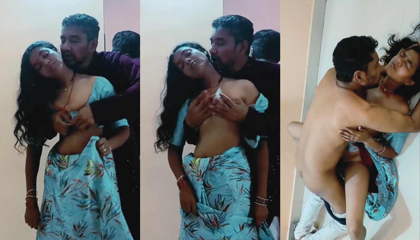 Bhabhi Lover Ne Bhabhi KIi Nili Saree Utarke Letake Khubsurati Se Choda